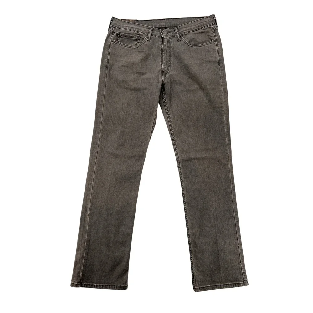 Levis 514 Straight Fit Gray Denim Jeans Mens 34x34‎ Grey Cotton Blend Casual